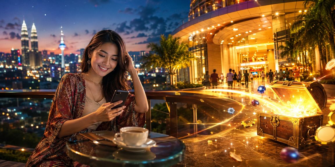 Pemain kasino mudah alih dari Kedah menggunakan telefon untuk bermain Blackjack dalam talian